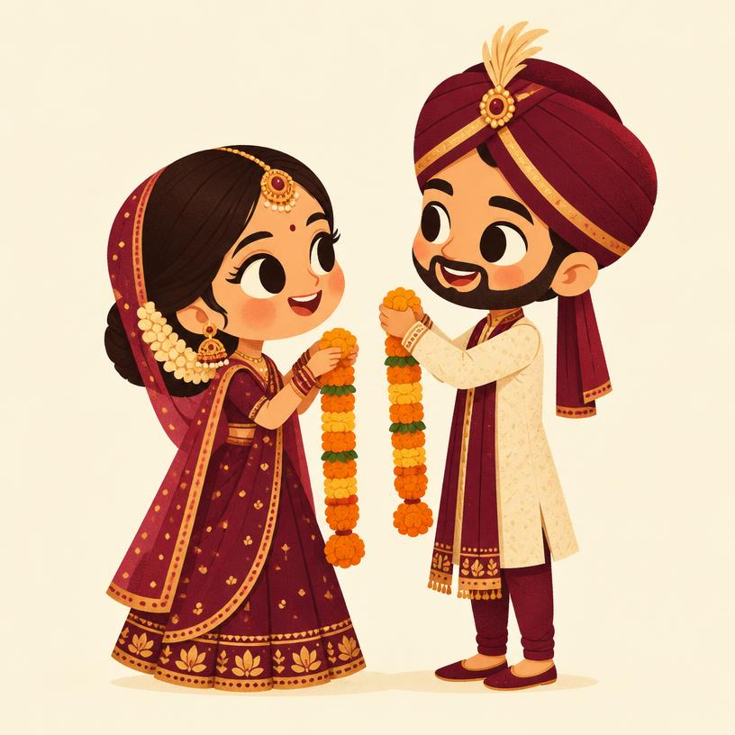 Wedding invitation illustration